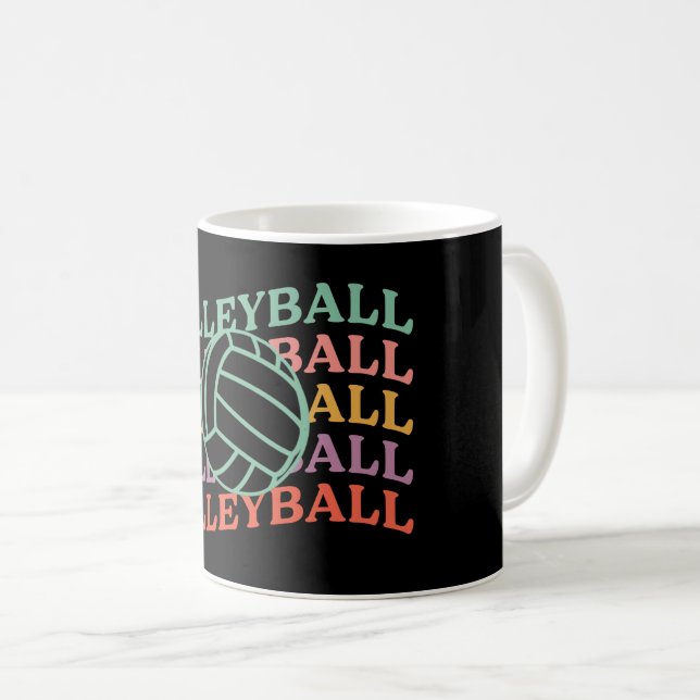 Taza De Café Deporte de voleibol retro (Anverso derecho)