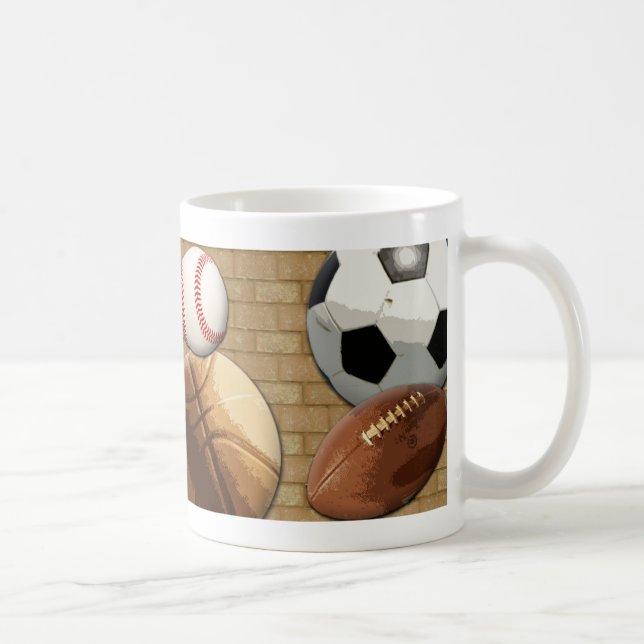 Taza De Café Deportes Al-Estrella, baloncesto/fútbol/fútbol (Derecha)