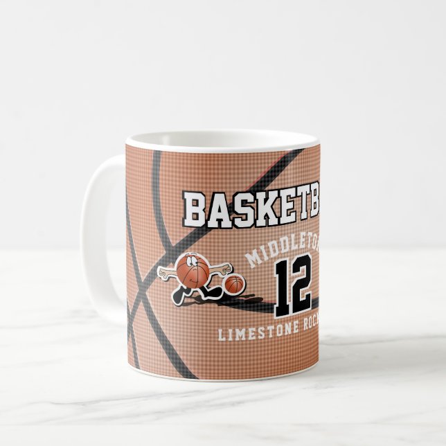 Taza De Café Deportes de baloncesto chicos (Anverso izquierdo)