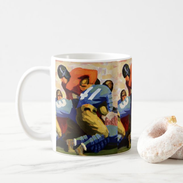 Taza De Café Deportes de época, jugadores de fútbol en un juego