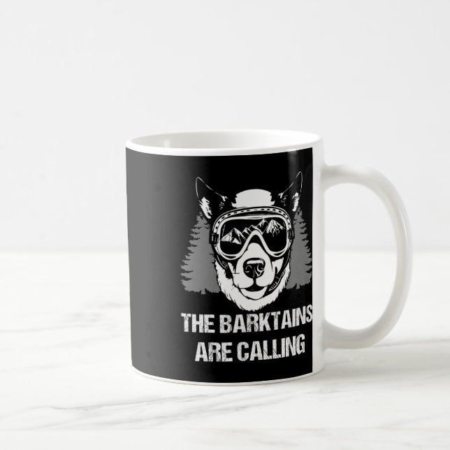Taza De Café Deportes de invierno divertidos para esquiar Perro (Derecha)