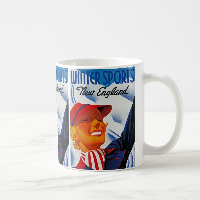 Taza De Café Deportes de invierno Nueva Inglaterra (Derecha)