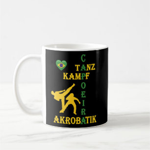 Taza De Café Deportes de la Capoeira, danza, acrobacia, Capoeir
