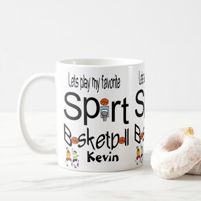 Taza De Café Deportes de los Mugs de Baloncesto (Con donut)