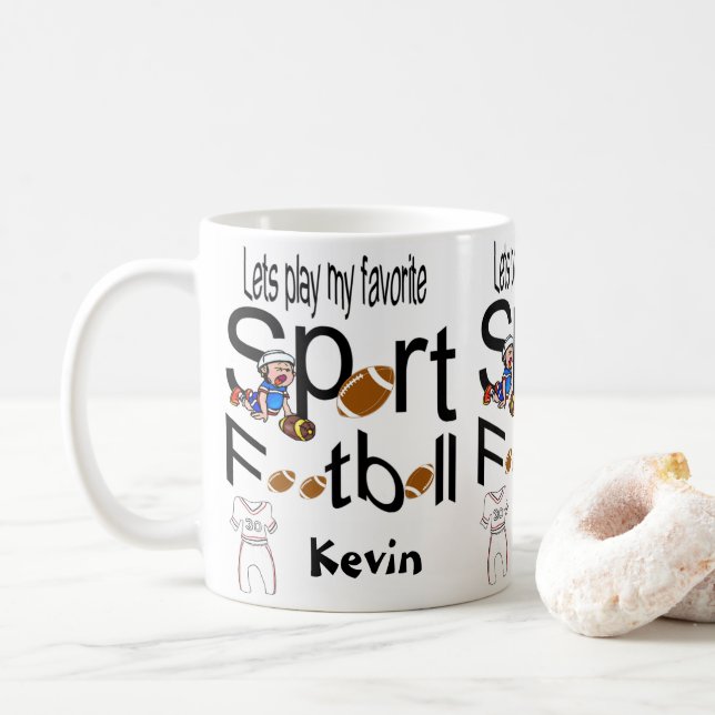 Taza De Café Deportes de los Mugs de Fútbol (Con donut)