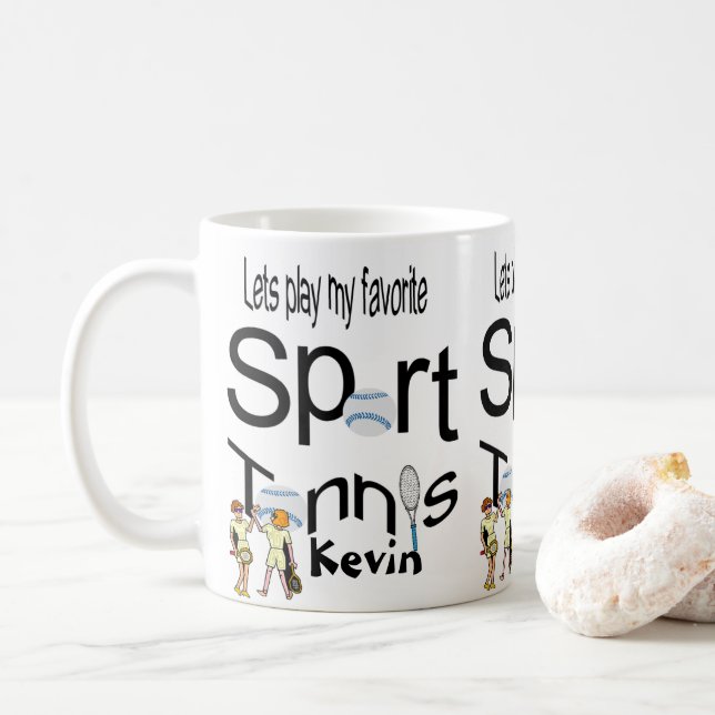 Taza De Café Deportes de tenis (Con donut)