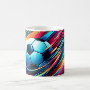 Taza De Café Deportes de velocidad de fútbol ciber futurista