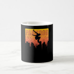 Taza De Café Deportes urbanos Parkour Street Jumper Skyline Vol