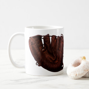 Taza De Café Deportes Vintage, Guante de Béisbol de Cuero Antig