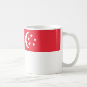 Taza De Café Depósito de café cerámico de bandera de Singapur