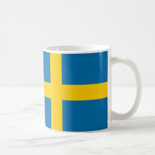 Taza De Café Depósito de café cerámico de bandera de Suecia