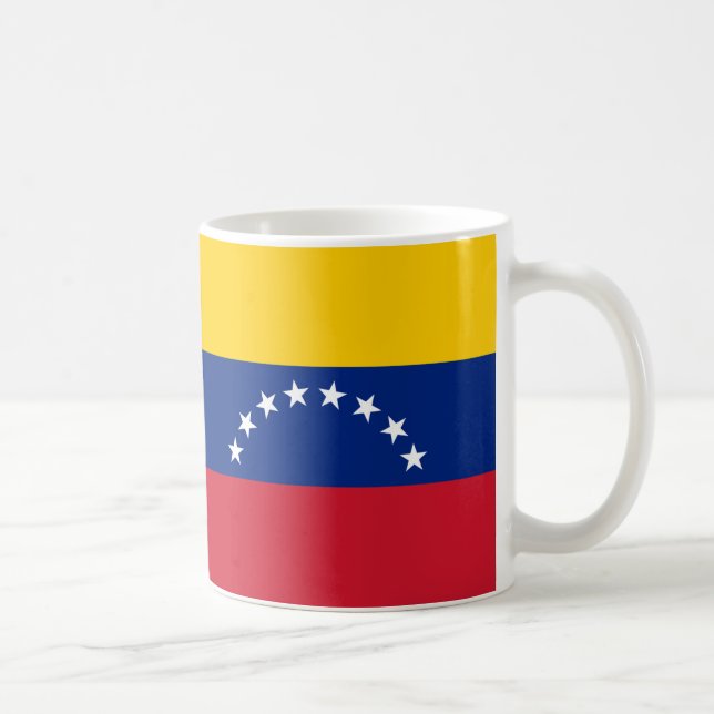 Taza De Café Depósito de café cerámico de bandera de Venezuela (Derecha)