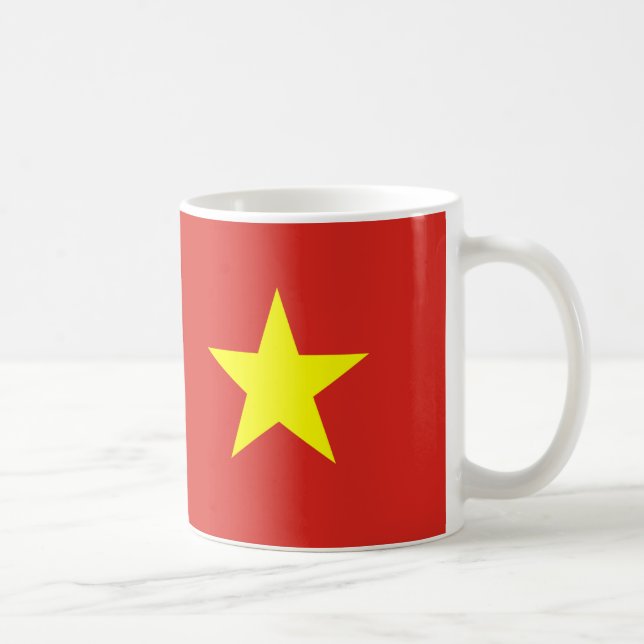 Taza De Café Depósito de café cerámico de bandera de Vietnam (Derecha)