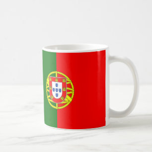 Taza De Café Depósito de café cerámico de bandera portuguesa