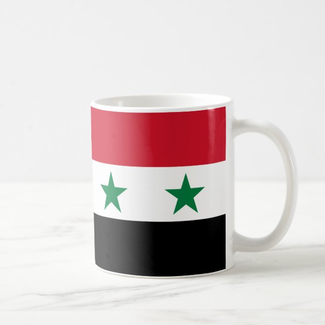 Taza De Café Depósito de café cerámico de bandera siria (Derecha)