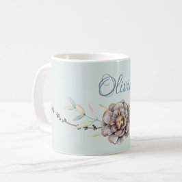 Taza De Café Depósito de madera acuarela
