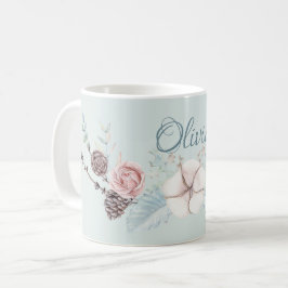 Taza De Café Depósito de madera acuarela