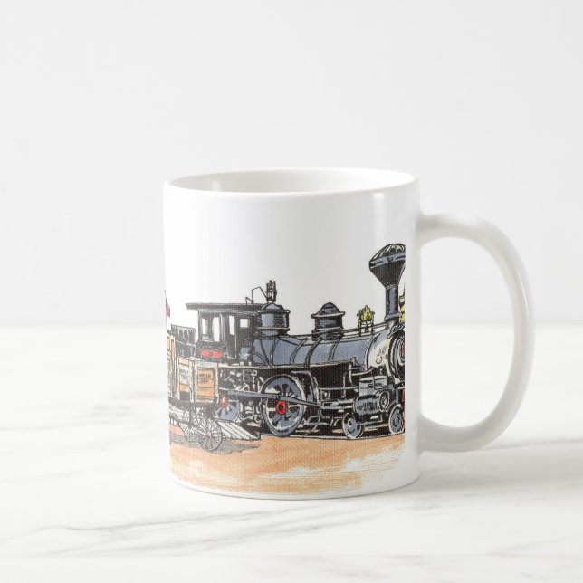 Taza De Café Depósito del oeste viejo del ferrocarril (Derecha)