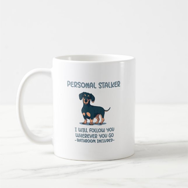 Taza De Café Depósito personal de Dachshund (Izquierda)