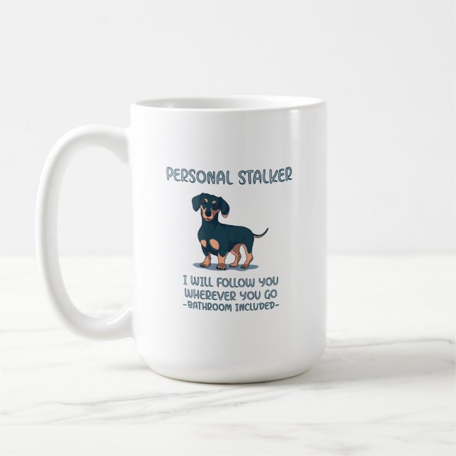 Taza De Café Depósito personal de Dachshund (Izquierda)