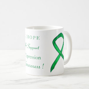 Taza De Café Depresión Sensibilización Cinta Personalizado Café