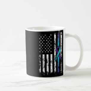 Taza De Café Depresión suicida Aviso de prevención de bandera e