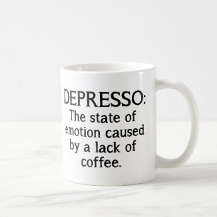 Taza De Café Depresso Funny Coffee Mug