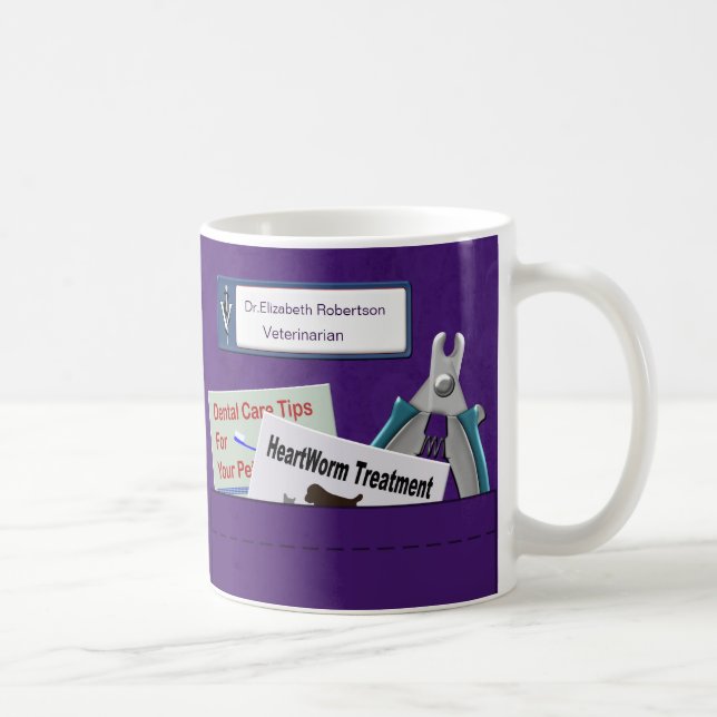Taza De Café Depuración profesional veterinaria personalizada P (Derecha)
