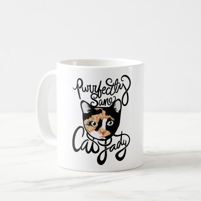 Taza De Café Depuradamente Sane Cat Lady (Anverso izquierdo)