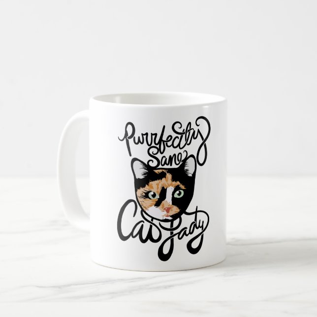 Taza De Café Depuradamente Sane Cat Lady (Anverso izquierdo)