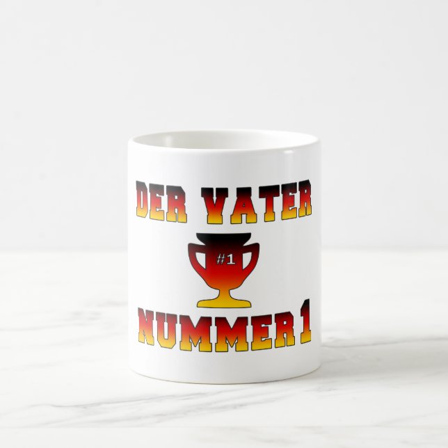 Taza De Café Der Vater Nummer 1 papá #1 en el día de padre (Centro)