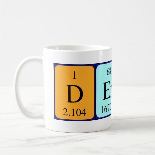 Taza De Café Derby nombre de tabla periódica mug (Izquierda)