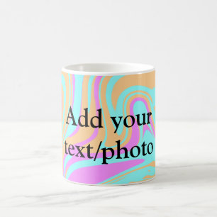 Taza De Café Derrame de acrílico simple mármol agregue su texto