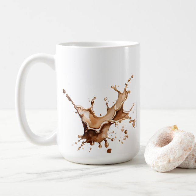 Taza De Café Derrame de Café (Con donut)