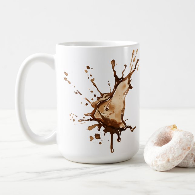 Taza De Café Derrame de Café (Con donut)