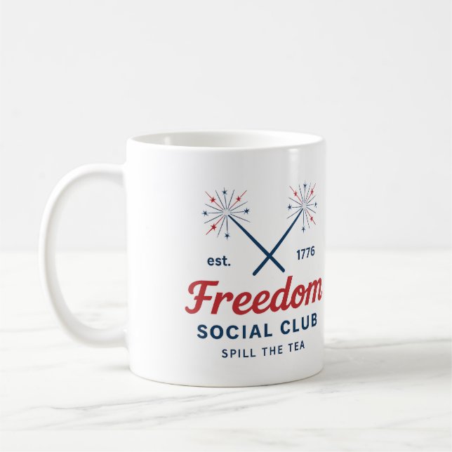 Taza De Café Derrame el té 4 de julio (Izquierda)