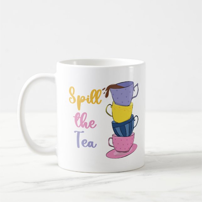 Taza De Café Derrame El Té - Té Drinker (Izquierda)
