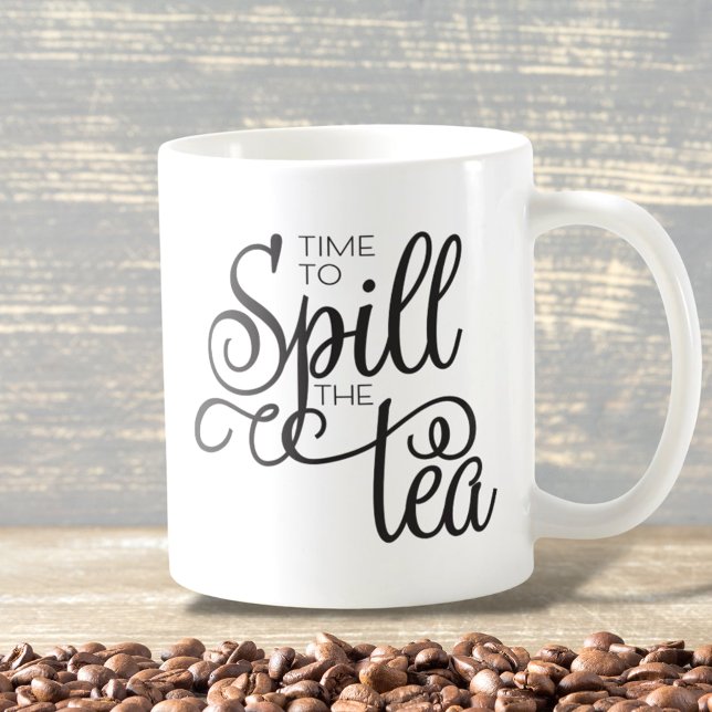 Taza De Café Derrame el té tipografía fresca café negro (Subido por el creador)