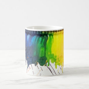 Taza de café derretida arco iris del artista del