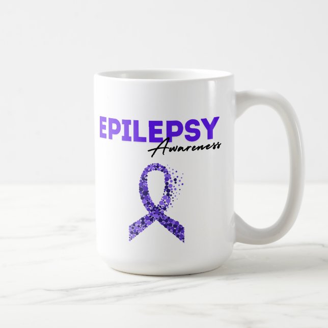 Taza De Café Derrotar a la epilepsia Mug (Derecha)