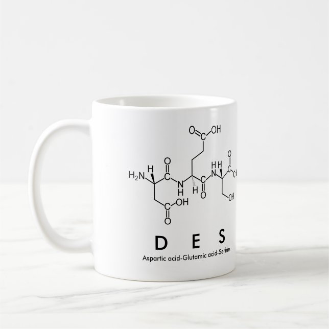 Taza De Café Des peptide nombre mug (Izquierda)