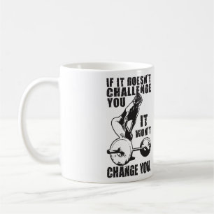 Taza De Café DESAFÍO Y CAMBIO. Motivación del entrenamiento de