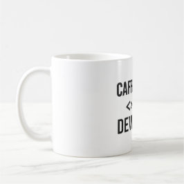 Taza De Café Desarrollador cafeinado - Diseño de café de código