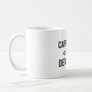Taza De Café Desarrollador cafeinado - Diseño de café de código