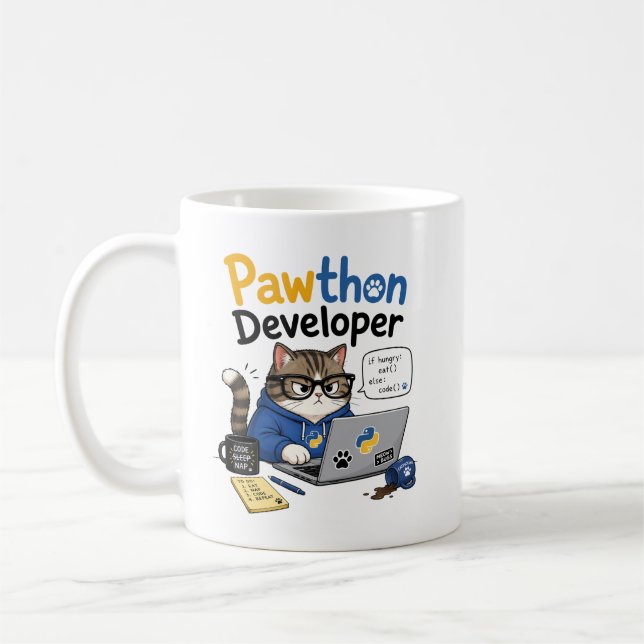 Taza De Café Desarrollador de Python (Izquierda)