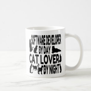 Taza De Café Desarrollador de software ama a los gatos