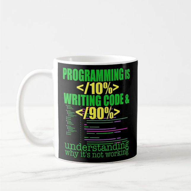 Taza De Café Desarrollador de software de programador Ingeniero (Izquierda)