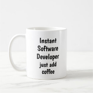 Taza De Café Desarrollador de software instantáneo Añadir ofert
