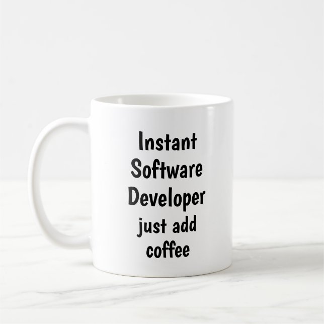 Taza De Café Desarrollador de software instantáneo Añadir ofert (Izquierda)