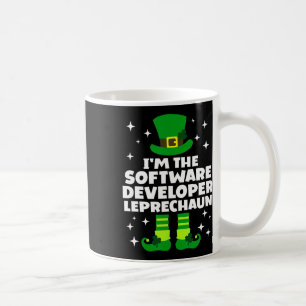 Taza De Café Desarrollador de software irlandés Leprechaun St P
